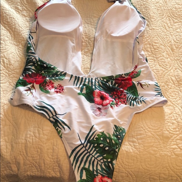 Floral One Piece Swimsuit - Picture 2 of 5